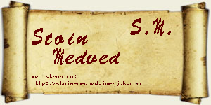 Stoin Medved vizit kartica
